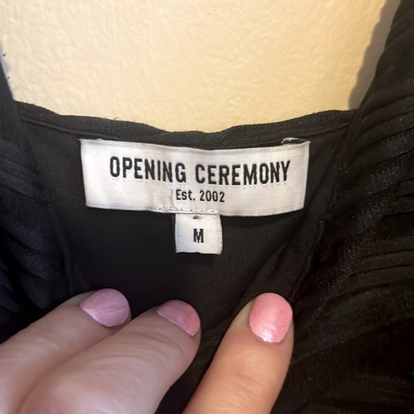 M Black Bodycon Dress V Neck Spaghetti Straps Stretchy Fabric MIDI Side Zipper - Picture 9 of 13